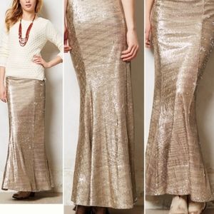 Anthropologie sequin maxi skirt